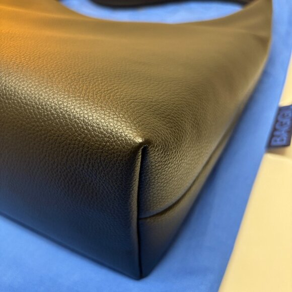 Baggu Recycled Leather Shoulder Bag - Black - Picture 5 of 9